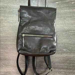 Like New CONKCA London Hollis Black Leather Backpack
